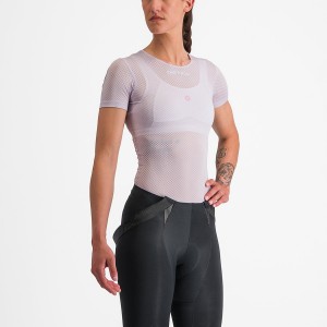 Capa Base Castelli PRO MESH W SHORT SLEEVE Mujer Moradas Blancas | BXOFWQL-47