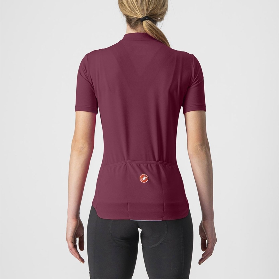 Camiseta Castelli ANIMA 3 Mujer Burdeos Rojas | TDYUXPC-26