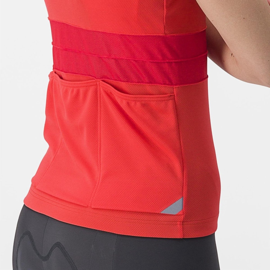 Camiseta Castelli ANIMA 4 SLEEVELESS Mujer Naranjas | FYITJNQ-78