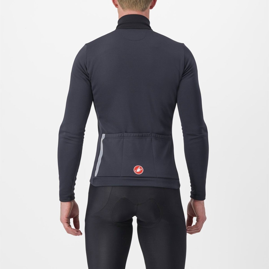Camiseta Castelli ENTRATA THERMAL Hombre Negras Rojas | JAWHLVR-28