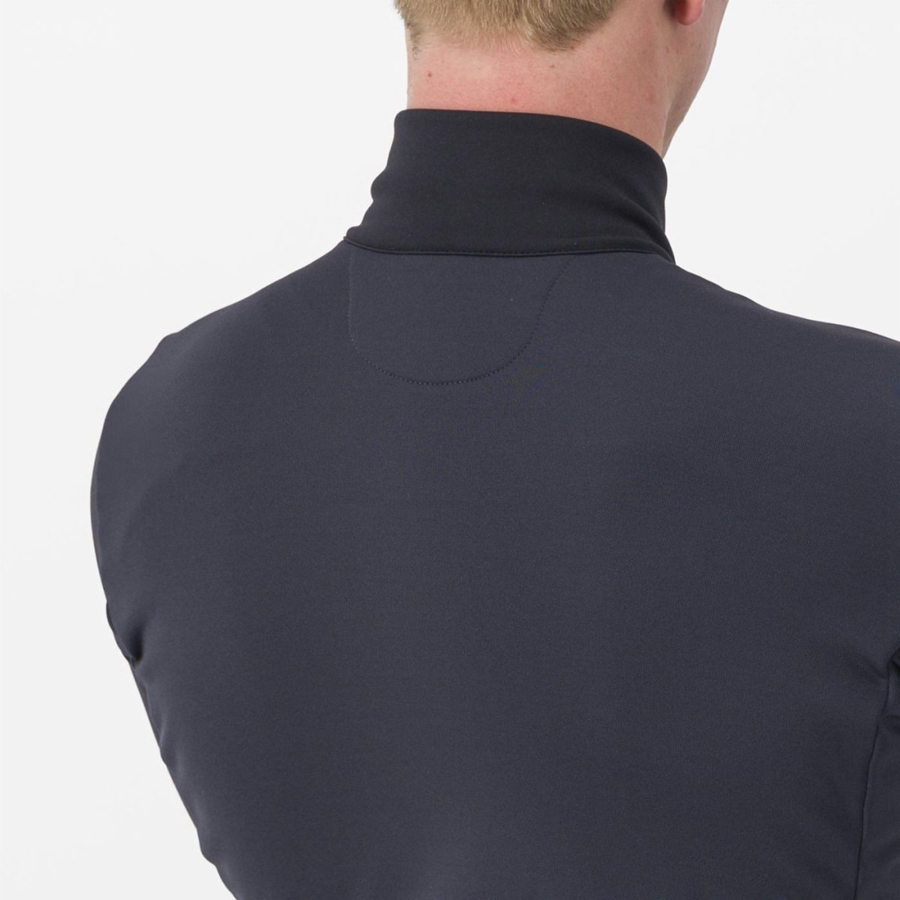 Camiseta Castelli ENTRATA THERMAL Hombre Negras Rojas | JAWHLVR-28