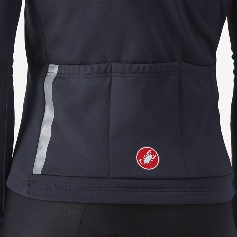 Camiseta Castelli ENTRATA THERMAL Hombre Negras Rojas | JAWHLVR-28