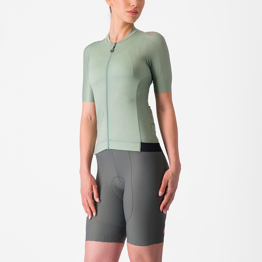 Camiseta Castelli ESPRESSO W Mujer Verde Verde Oscuro | TRLQBMX-41