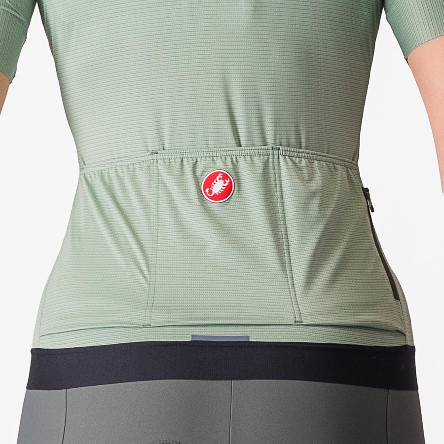 Camiseta Castelli ESPRESSO W Mujer Verde Verde Oscuro | TRLQBMX-41
