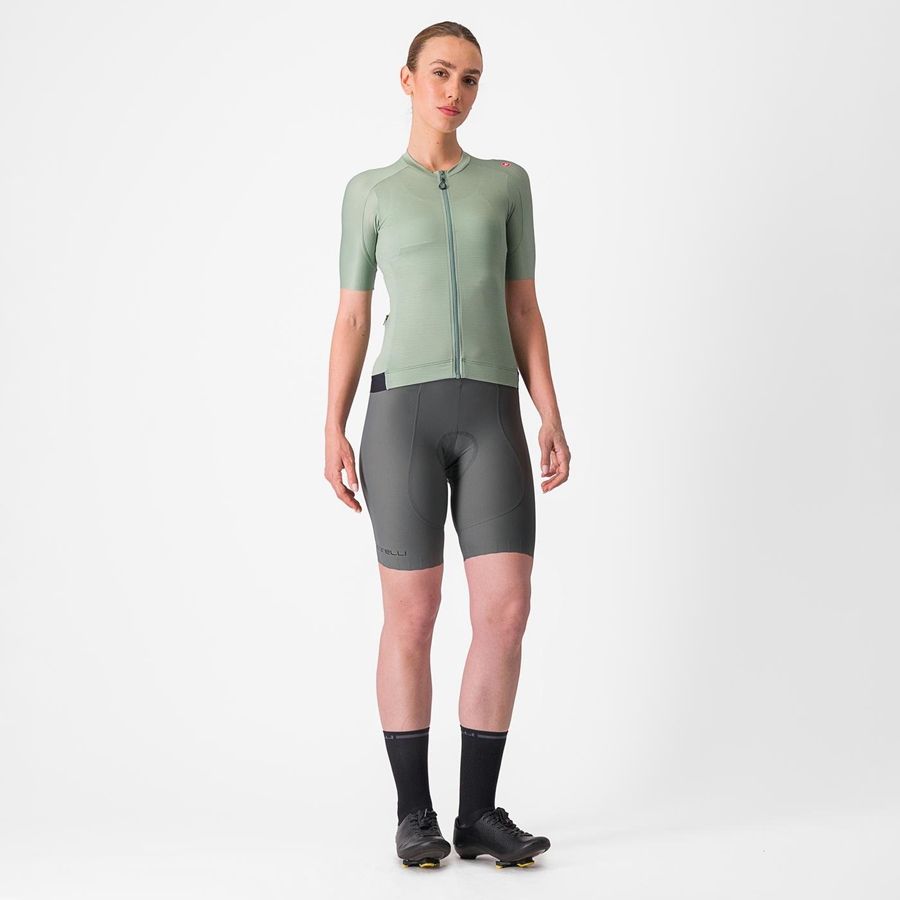 Camiseta Castelli ESPRESSO W Mujer Verde Verde Oscuro | TRLQBMX-41
