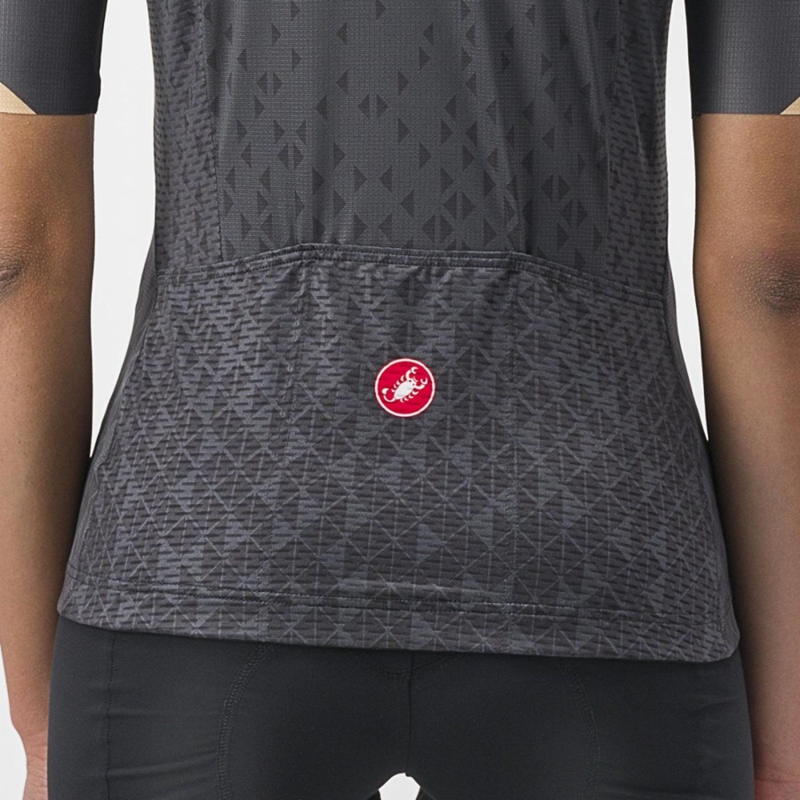 Camiseta Castelli PEZZI Mujer Gris Oscuro | ZROTLJN-07