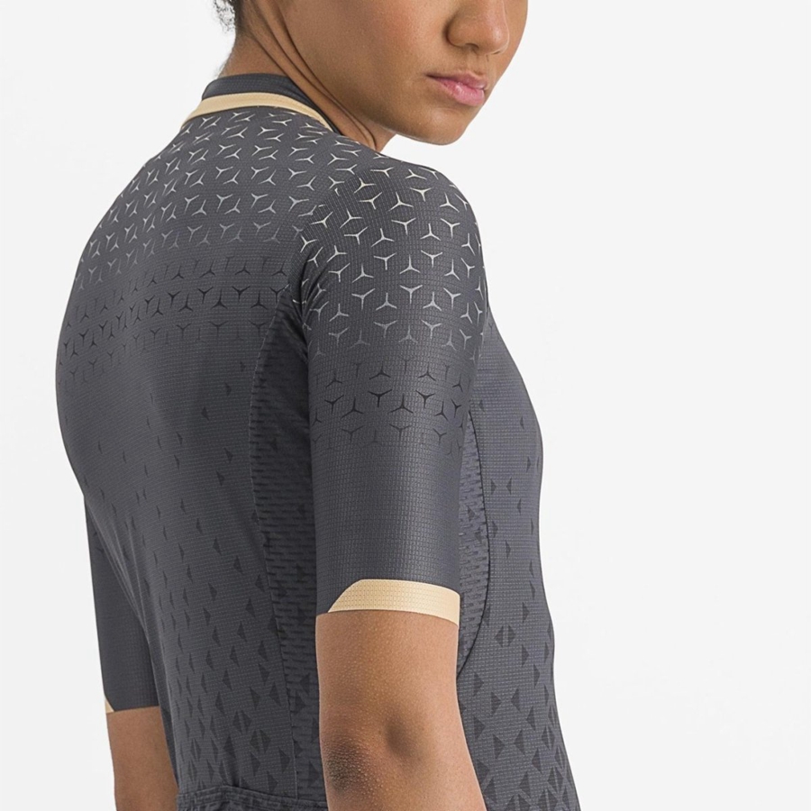 Camiseta Castelli PEZZI Mujer Gris Oscuro | ZROTLJN-07