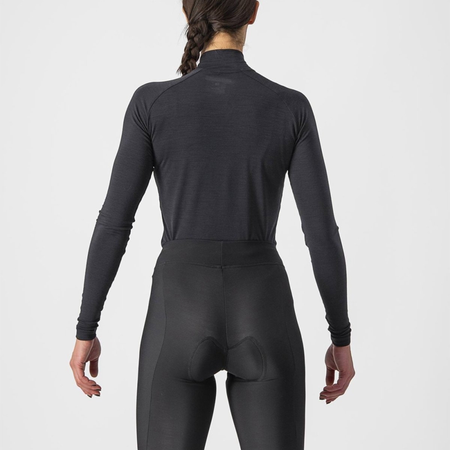 Capa Base Castelli BANDITO WOOL W LS Mujer Negras | VZOLNYX-32