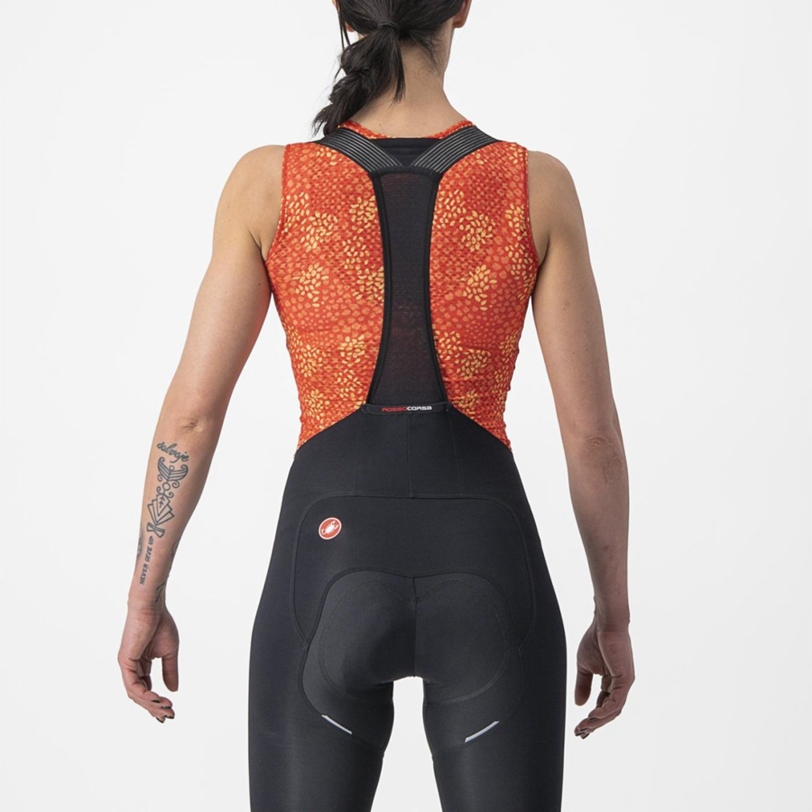 Capa Base Castelli PRO MESH 4 W SLEEVELESS Mujer Naranjas | DORQGBP-73