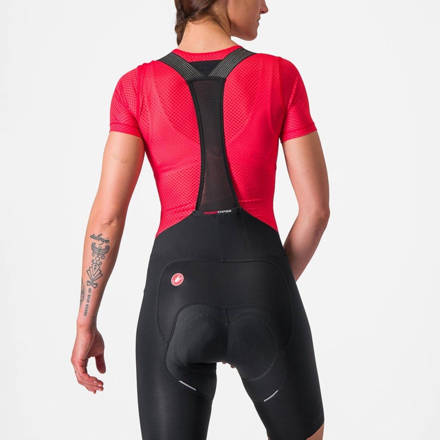 Capa Base Castelli PRO MESH W SHORT SLEEVE Mujer Rojas | WZAQNPR-83