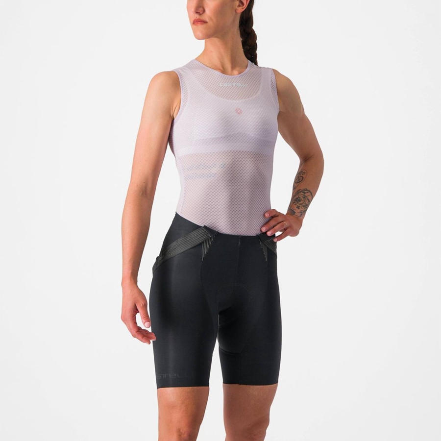 Capa Base Castelli PRO MESH W SLEEVELESS Mujer Moradas Blancas | FHQDCSL-52