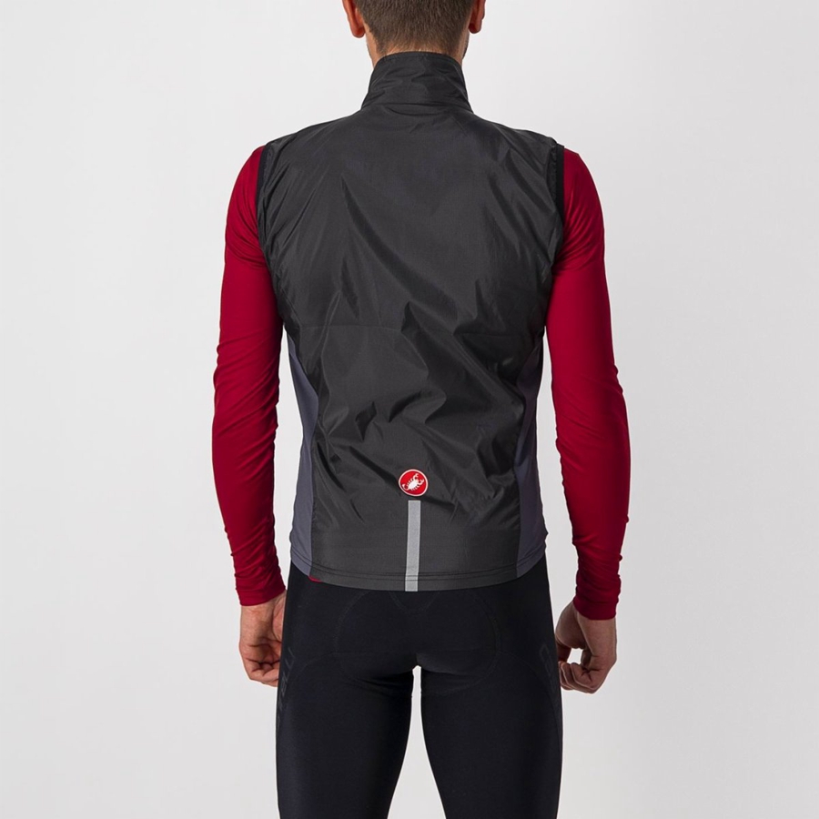 Chaleco Castelli SQUADRA STRETCH Hombre Negras Gris Oscuro | LJRYWEN-46