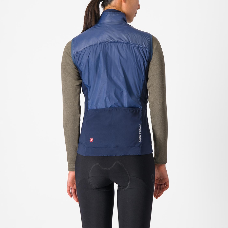 Chaleco Castelli UNLIMITED W PUFFY Mujer Azules Azules | EJBZUCW-75