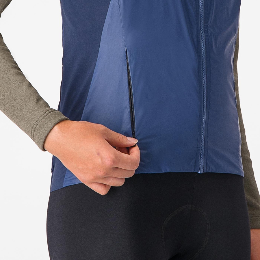 Chaleco Castelli UNLIMITED W PUFFY Mujer Azules Azules | EJBZUCW-75