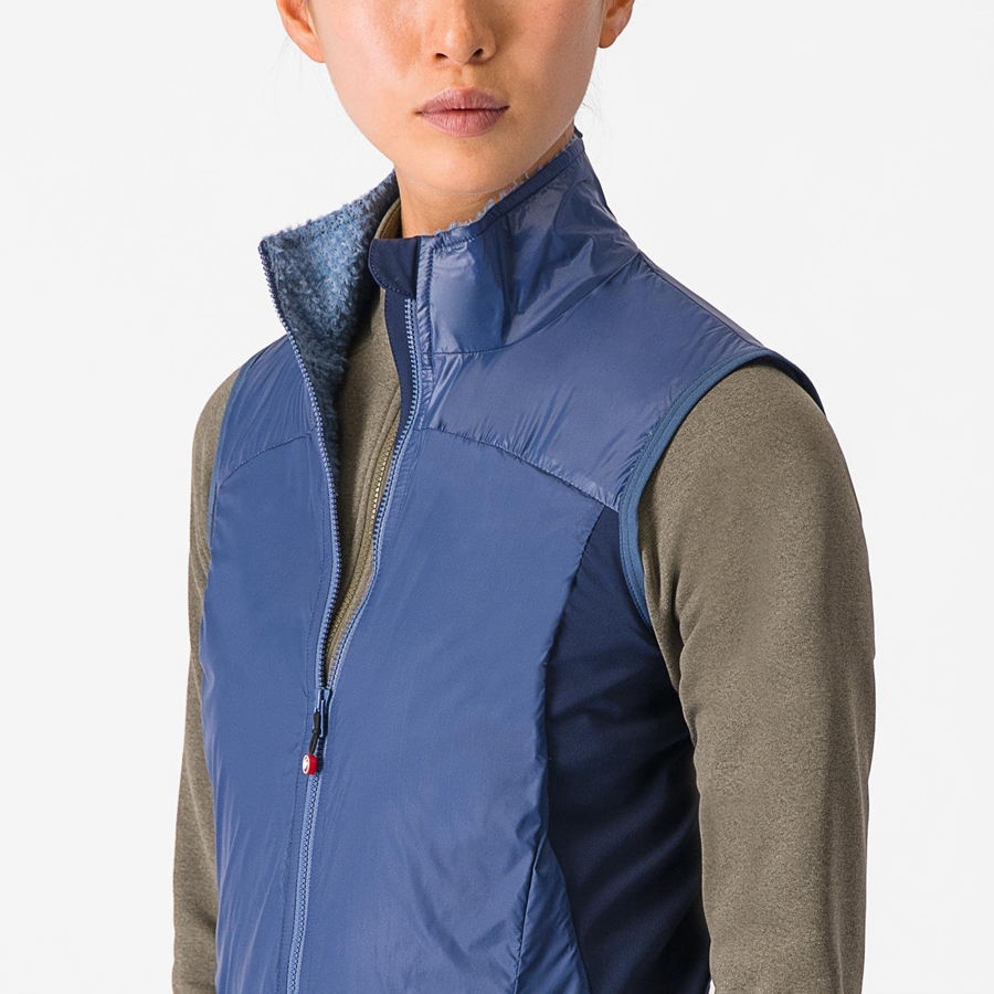 Chaleco Castelli UNLIMITED W PUFFY Mujer Azules Azules | EJBZUCW-75