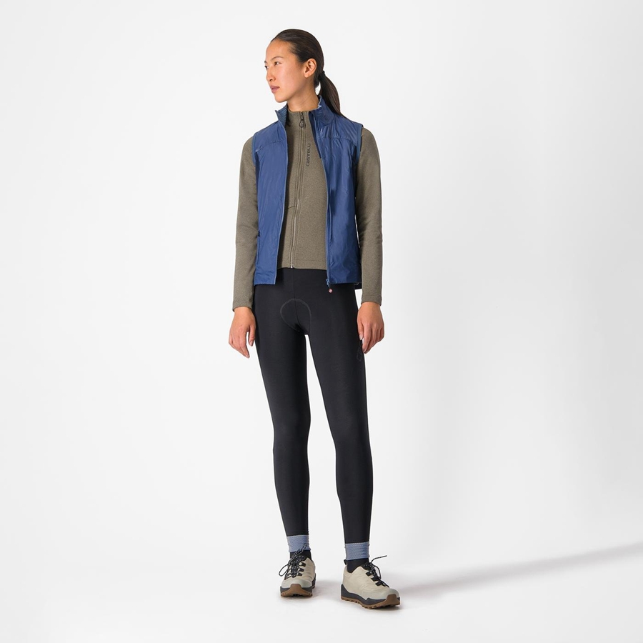 Chaleco Castelli UNLIMITED W PUFFY Mujer Azules Azules | EJBZUCW-75