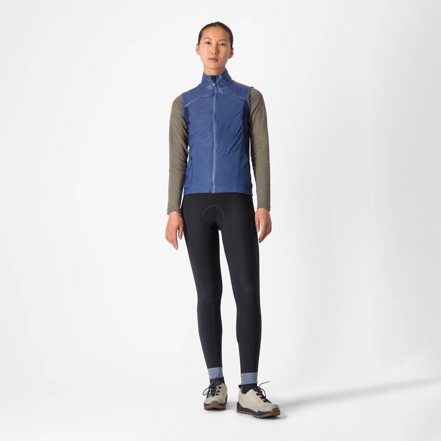 Chaleco Castelli UNLIMITED W PUFFY Mujer Azules Azules | EJBZUCW-75