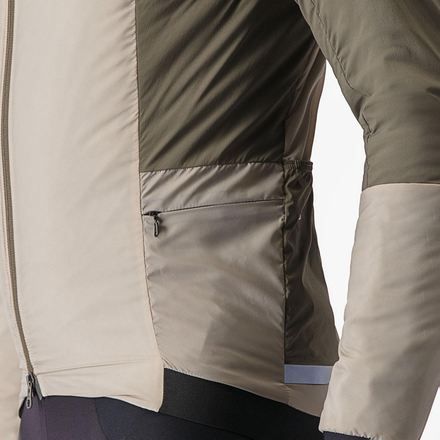 Chaquetas Castelli FLY THERMAL Hombre Verde | LTBHIZM-96