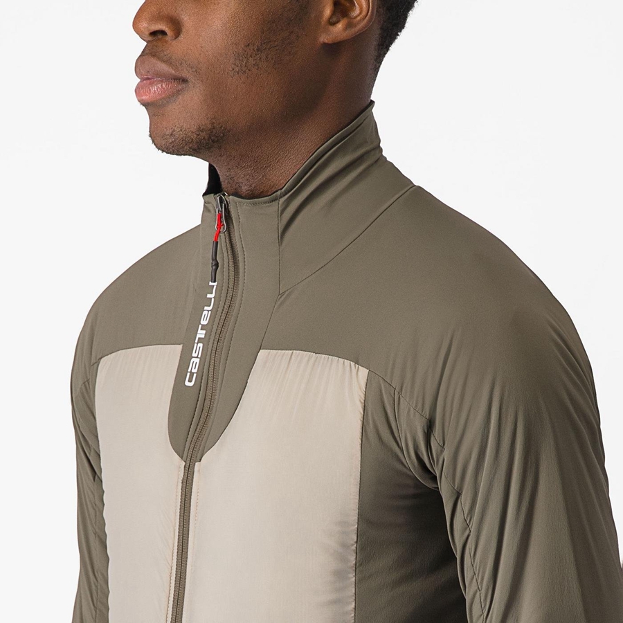 Chaquetas Castelli FLY THERMAL Hombre Verde | LTBHIZM-96