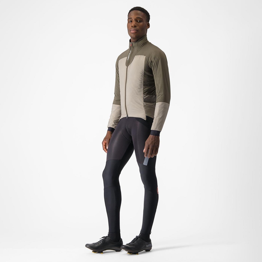 Chaquetas Castelli FLY THERMAL Hombre Verde | LTBHIZM-96