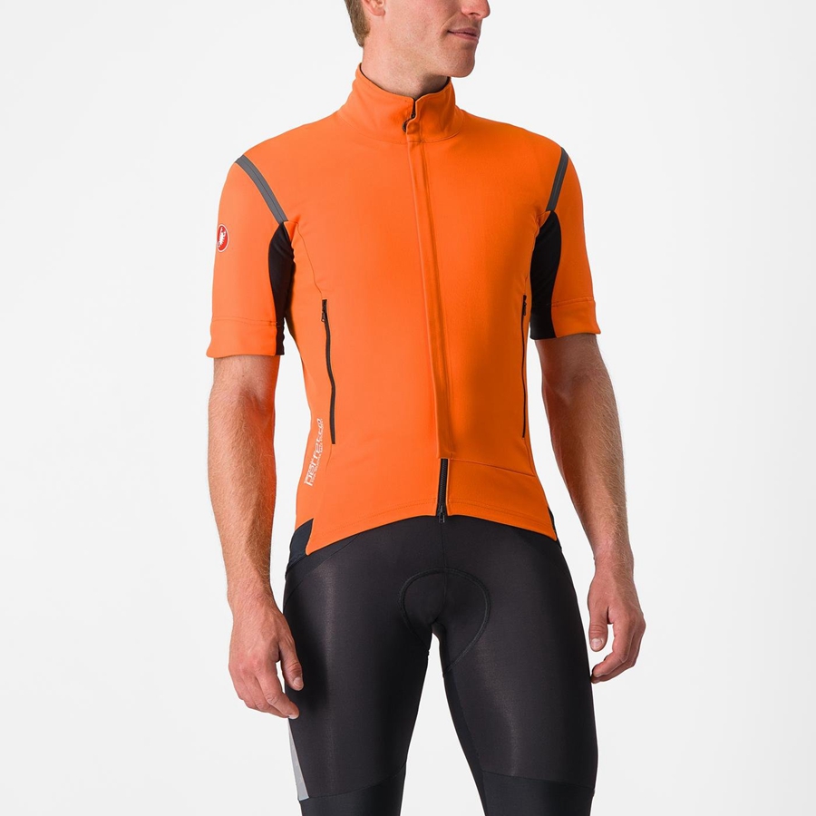 Chaquetas Castelli PERFETTO RoS 2 CONVERTIBLE Hombre Rojas Naranjas Gris Oscuro | OWKSCXY-48