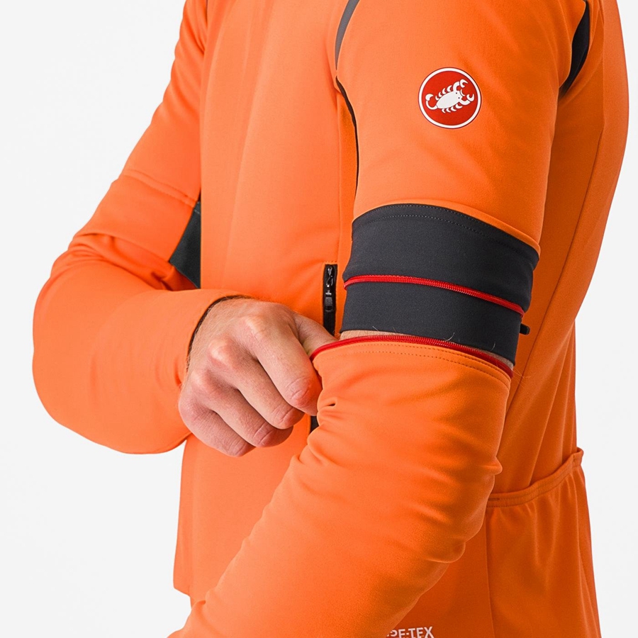 Chaquetas Castelli PERFETTO RoS 2 CONVERTIBLE Hombre Rojas Naranjas Gris Oscuro | OWKSCXY-48