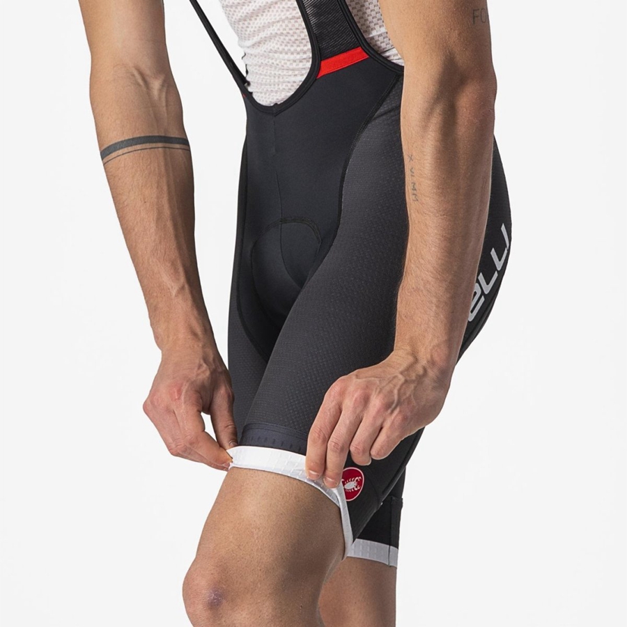 Culottes Con Tirantes Castelli COMPETIZIONE KIT Hombre Negras Plateadas Gris | XCYJRUP-53