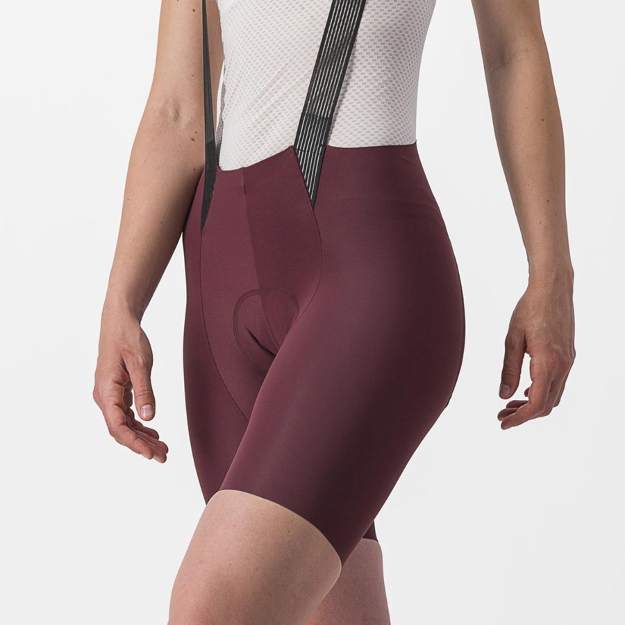 Culottes Con Tirantes Castelli FREE AERO RC W Mujer Burdeos Oscuro | IFTVUXW-73
