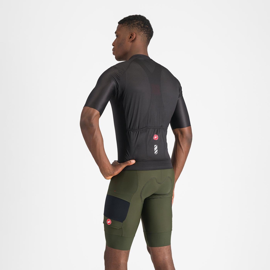 Culottes Con Tirantes Castelli UNLIMITED CARGO Hombre Verde Oscuro | RZNPMWD-06