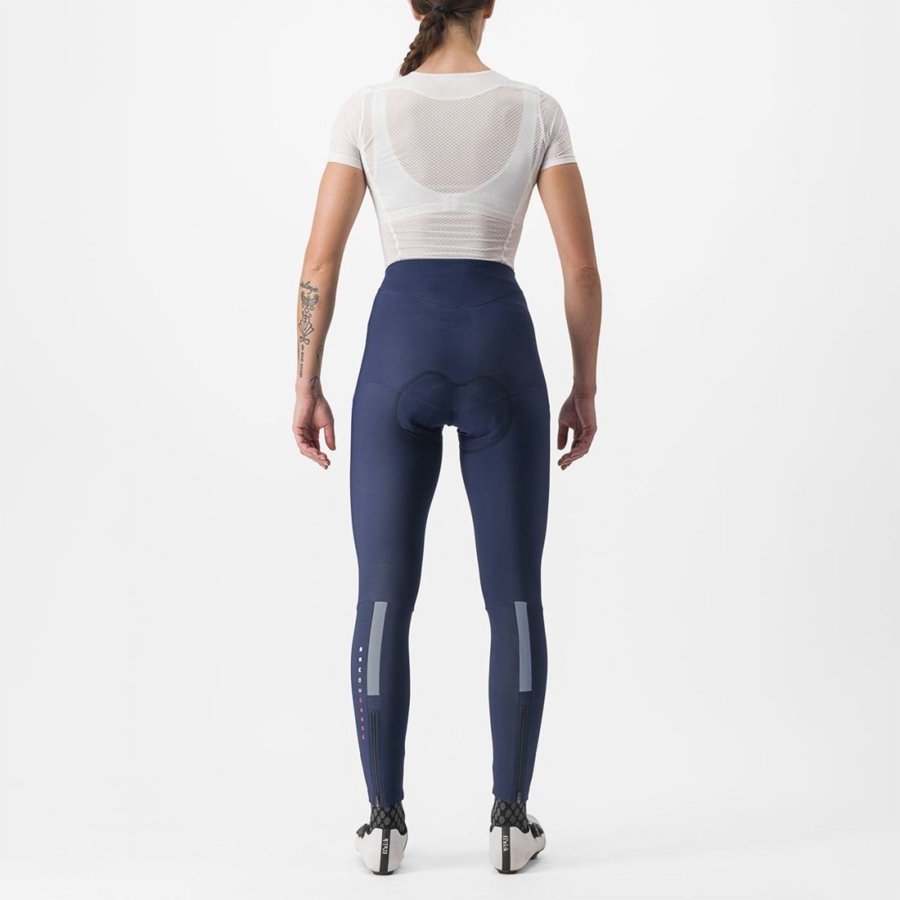 Leggins Castelli SORPASSO RoS W Mujer Azules Plateadas | BPILGVX-96