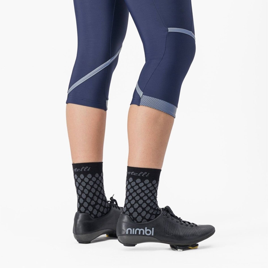 Leggins Castelli VELOCISSIMA THERMAL KNICKER Mujer Azules Plateadas | KPYIBWQ-74