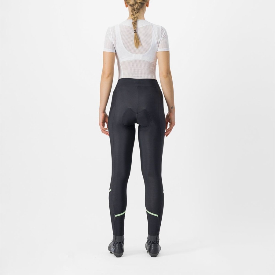 Leggins Castelli VELOCISSIMA THERMAL Mujer Negras Verde Menta Negras | LAWIXQS-89