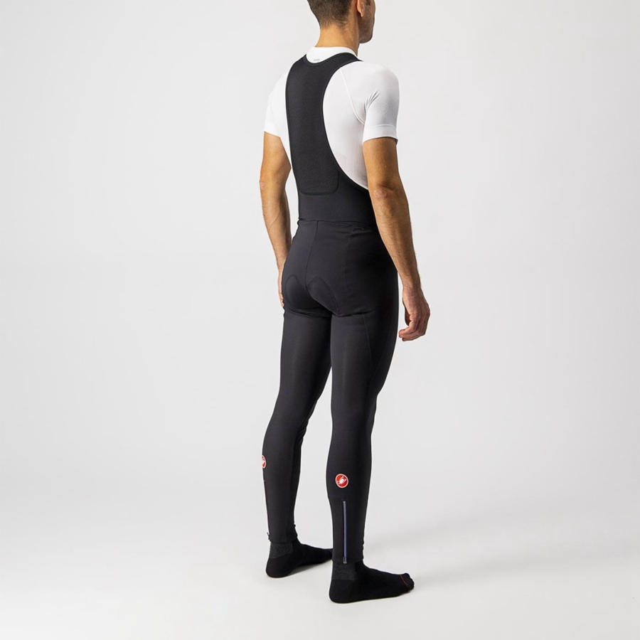 Medias Con Tirantes Castelli ENTRATA WIND Hombre Negras | QYFKAME-14