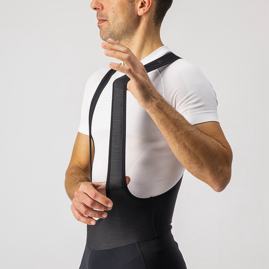 Medias Con Tirantes Castelli ENTRATA WIND Hombre Negras | QYFKAME-14