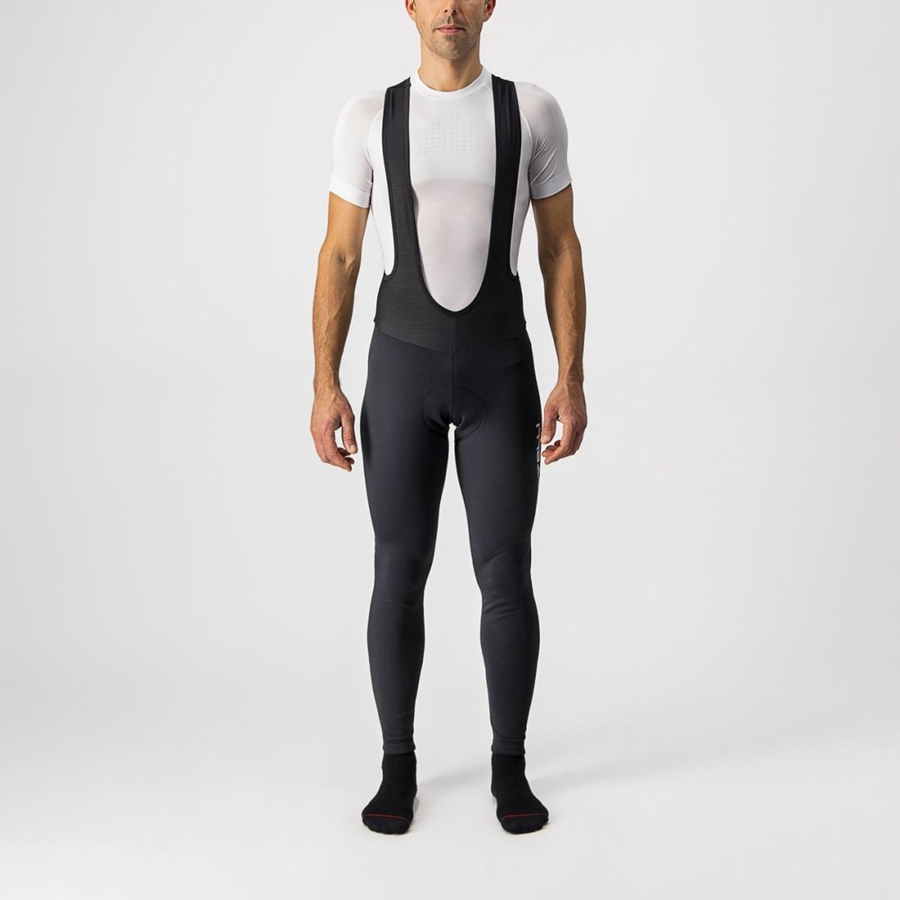 Medias Con Tirantes Castelli ENTRATA WIND Hombre Negras | QYFKAME-14