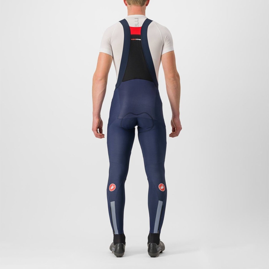 Medias Con Tirantes Castelli SORPASSO RoS Hombre Azules | WCAPVQT-67