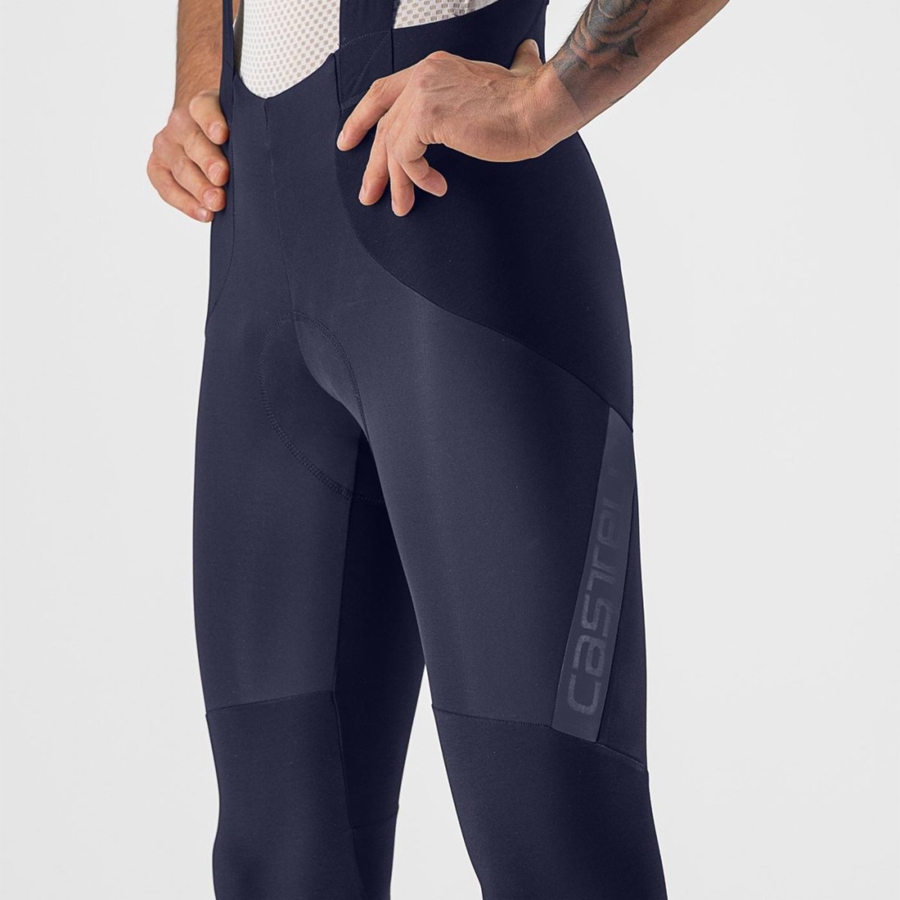 Medias Con Tirantes Castelli SORPASSO RoS Hombre Azules | WCAPVQT-67