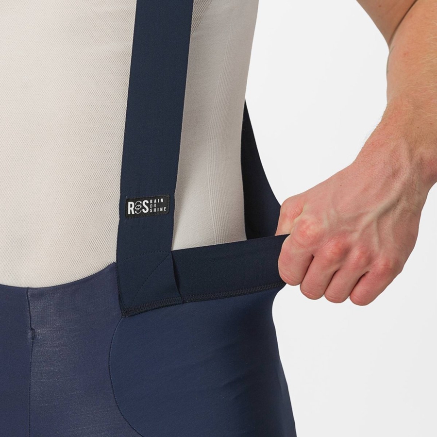 Medias Con Tirantes Castelli SORPASSO RoS Hombre Azules | WCAPVQT-67