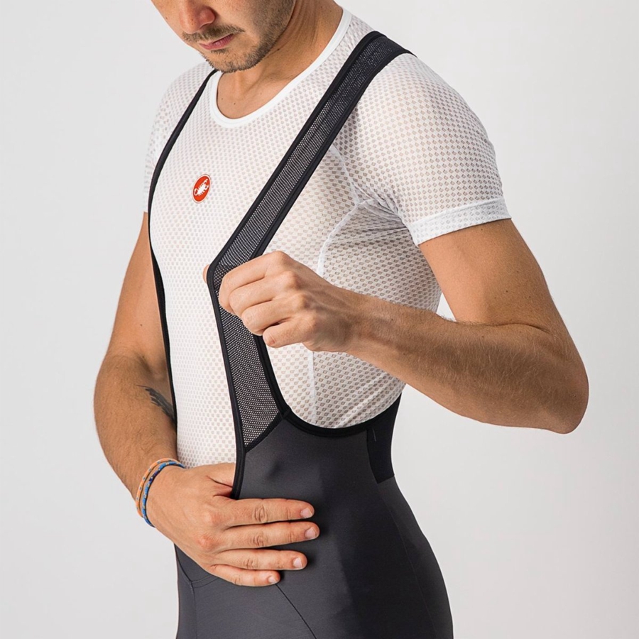 Medias Con Tirantes Castelli VELOCISSIMO 5 Hombre Gris Oscuro Plateadas | MNPEBOD-19