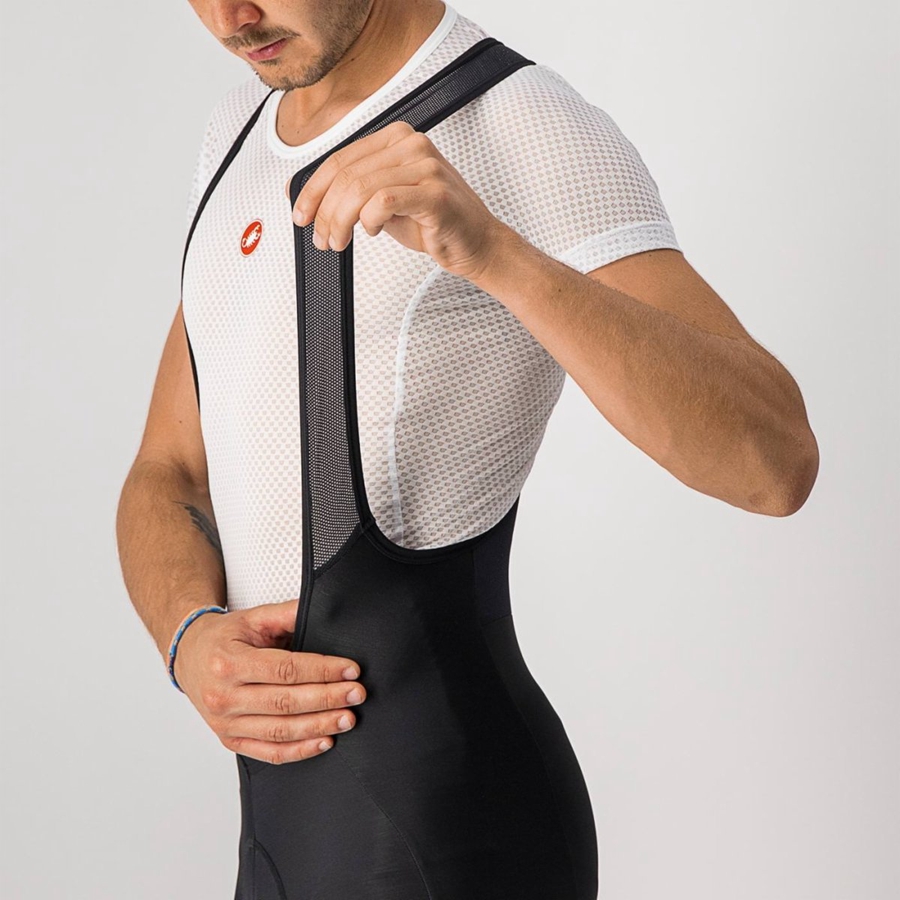 Medias Con Tirantes Castelli VELOCISSIMO 5 Hombre Negras Rojas | CWKTPYD-72