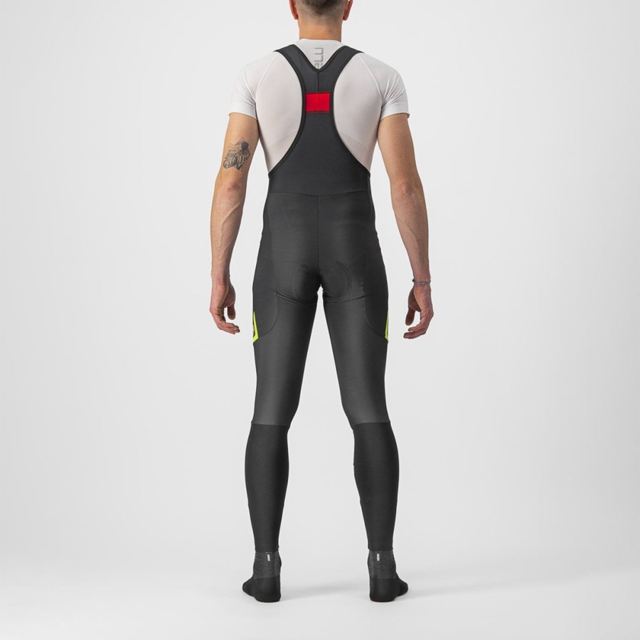 Medias Con Tirantes Castelli VELOCISSIMO 5 Hombre Negras Verde Claro | OFJXMTK-41