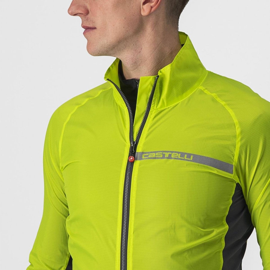 Proteccion Castelli SQUADRA STRETCH Hombre Verde Claro Gris Oscuro | VHLJQFX-70