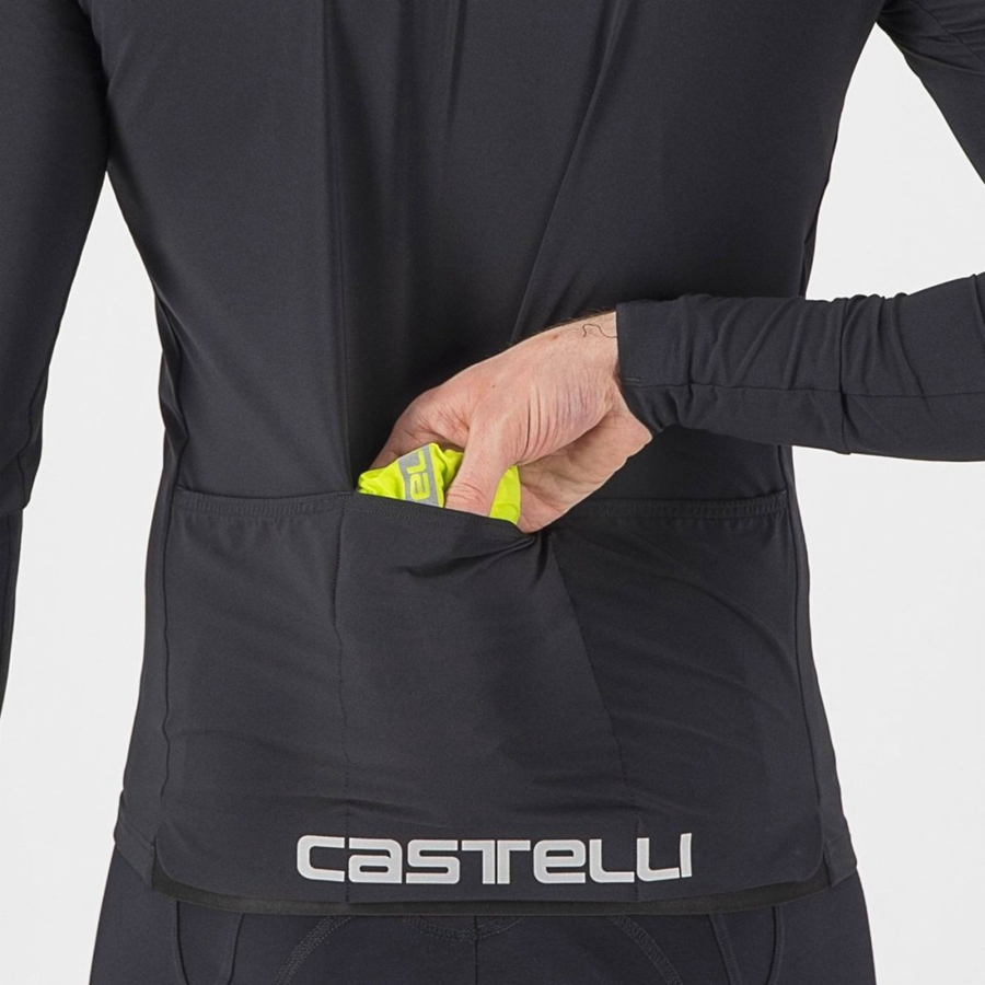 Proteccion Castelli SQUADRA STRETCH Hombre Verde Claro Gris Oscuro | VHLJQFX-70