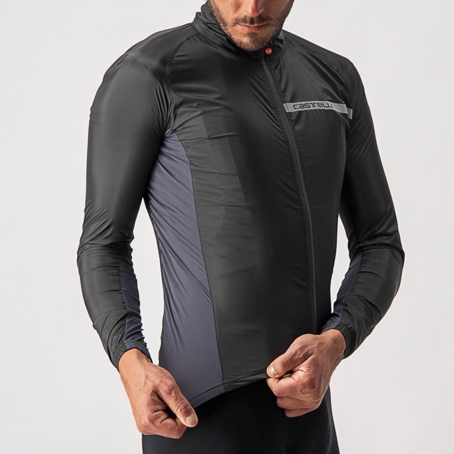 Proteccion Castelli SQUADRA STRETCH Hombre Negras Gris Oscuro | YNJMLDH-37