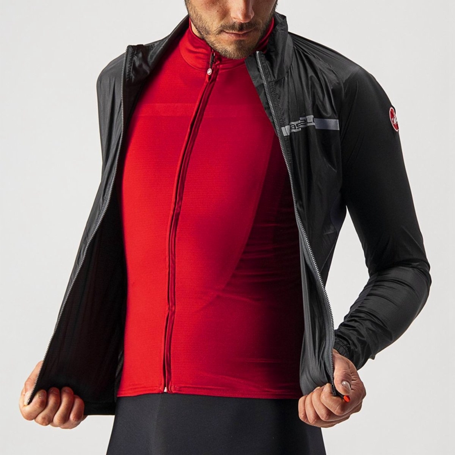 Proteccion Castelli SQUADRA STRETCH Hombre Negras Gris Oscuro | YNJMLDH-37