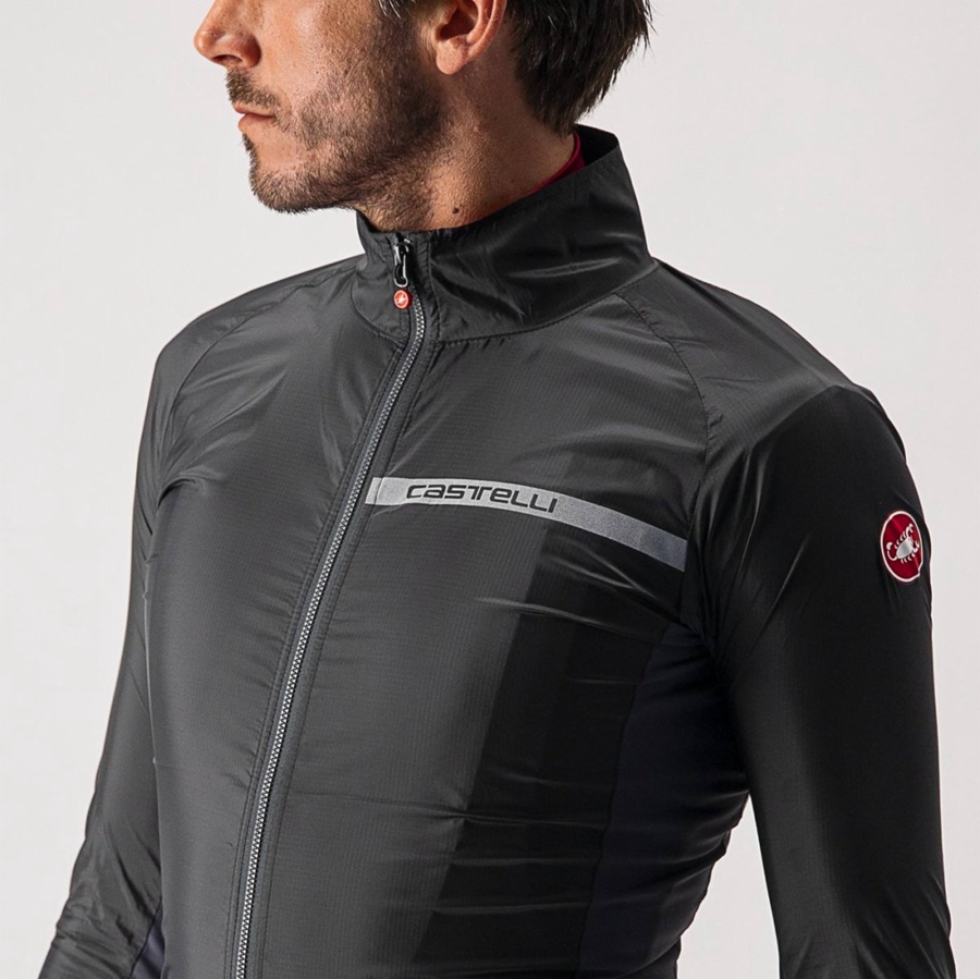 Proteccion Castelli SQUADRA STRETCH Hombre Negras Gris Oscuro | YNJMLDH-37