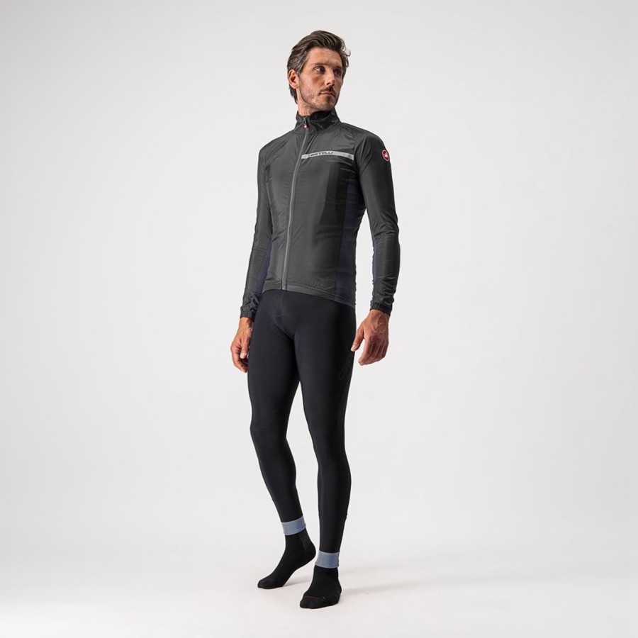 Proteccion Castelli SQUADRA STRETCH Hombre Negras Gris Oscuro | YNJMLDH-37