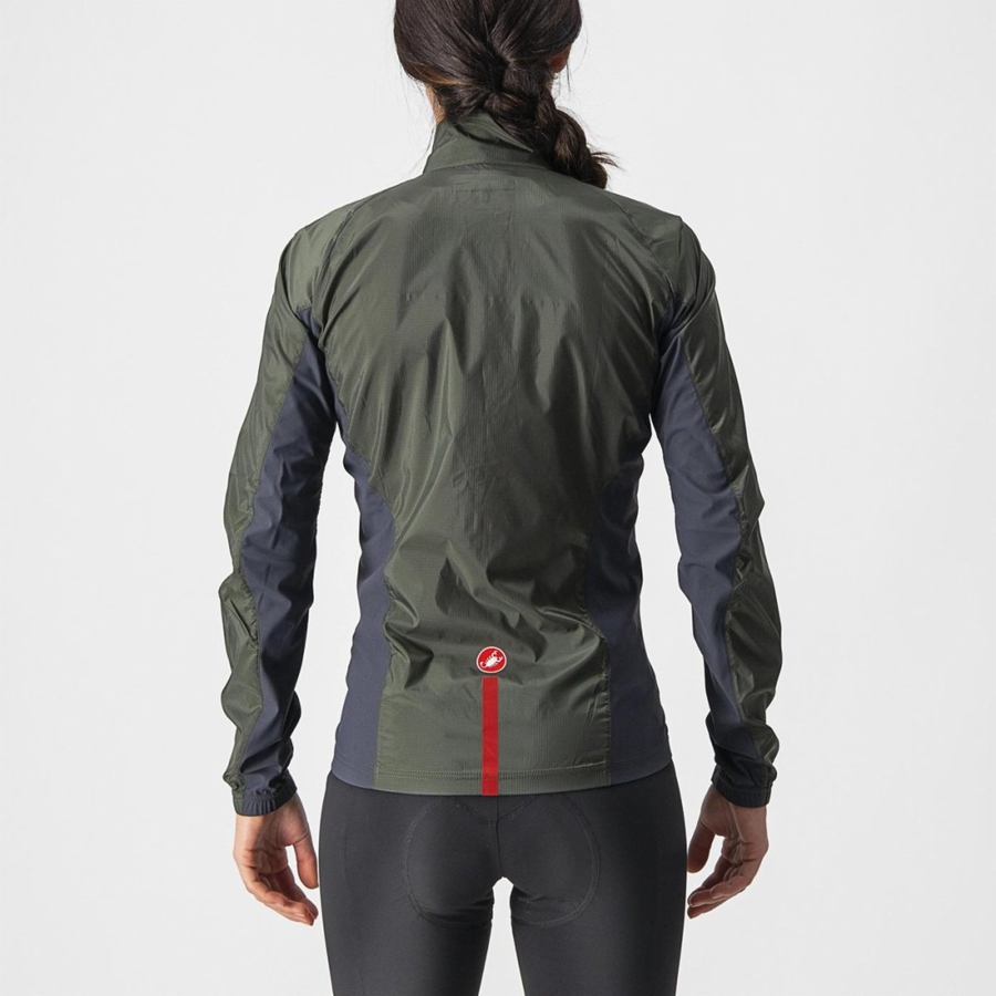 Proteccion Castelli SQUADRA STRETCH W Mujer Verde Gris Oscuro | SNBLXYP-59