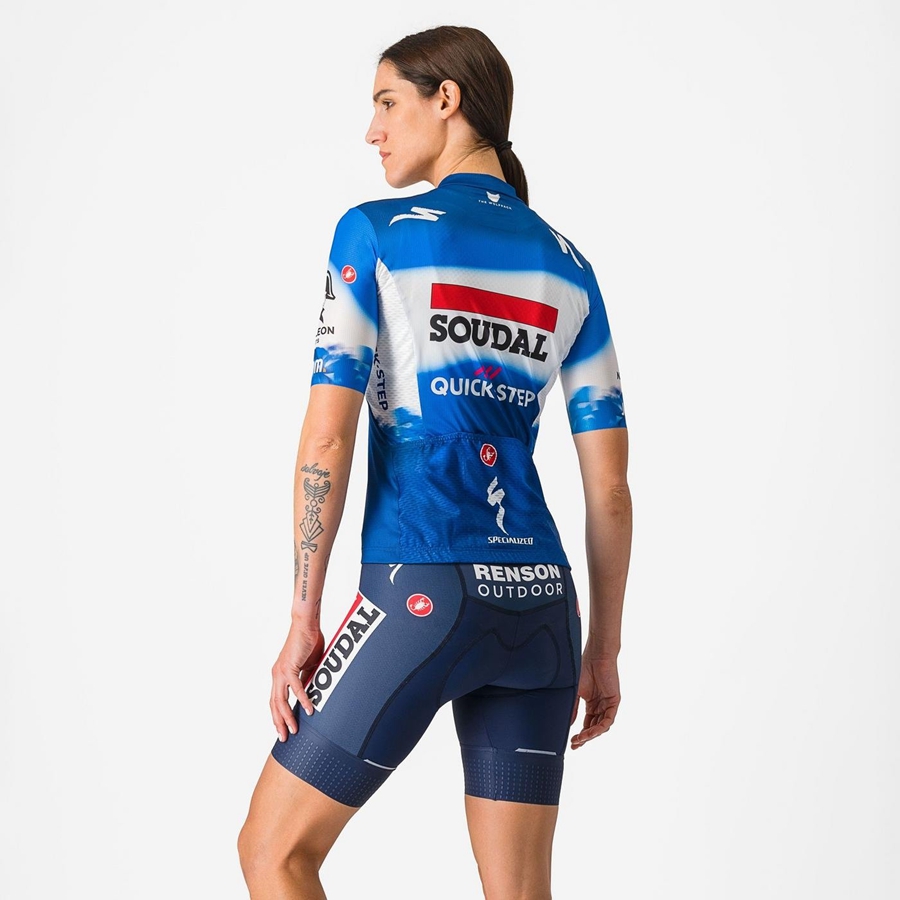 Short Castelli COMPETIZIONE W Mujer Azules Blancas | FAUGEQB-74
